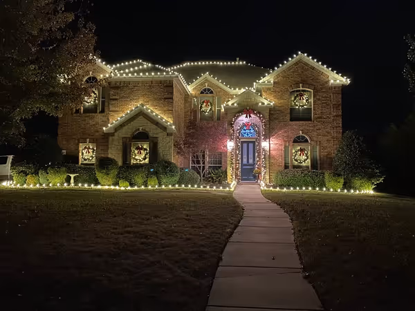 North Texas Christmas Lighting Install Example