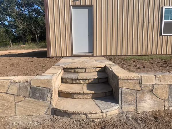 North Texas Outdoor Construction Steps 046