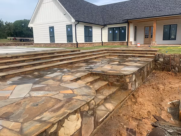 North Texas Outdoor Construction Steps 076